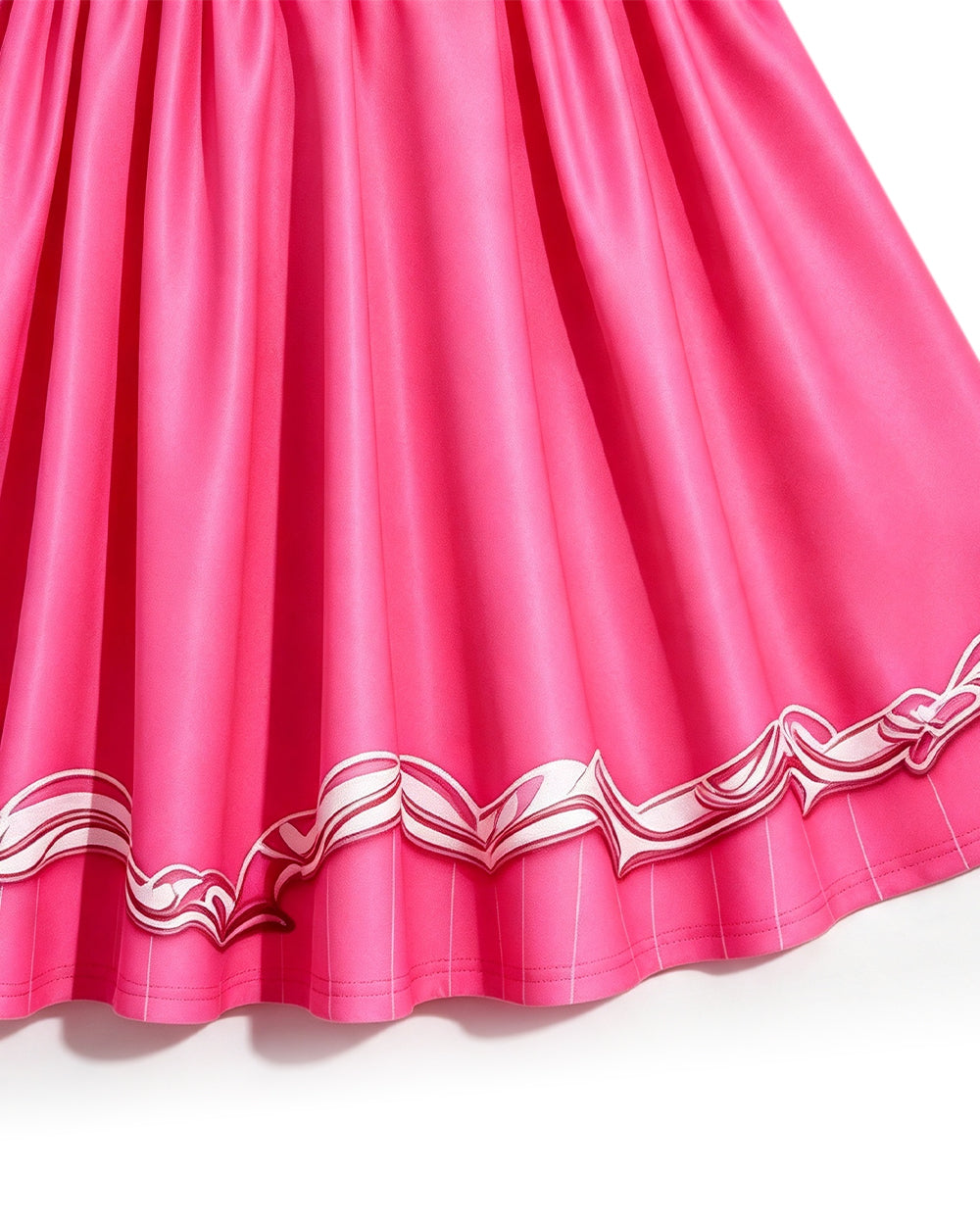 Vestido de Princesa Rosa de Manga Curta