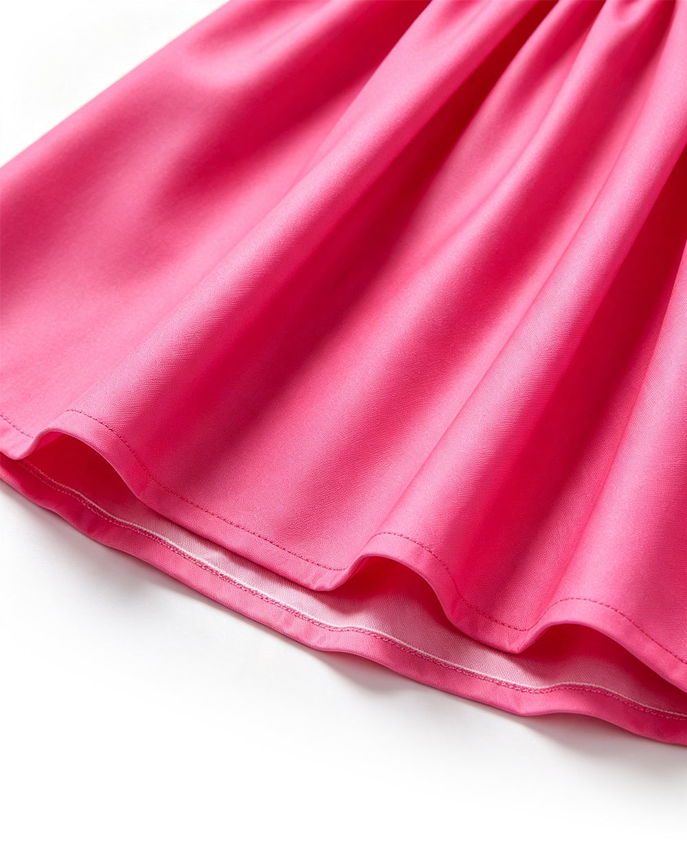 Vestido de Princesa Rosa de Manga Curta