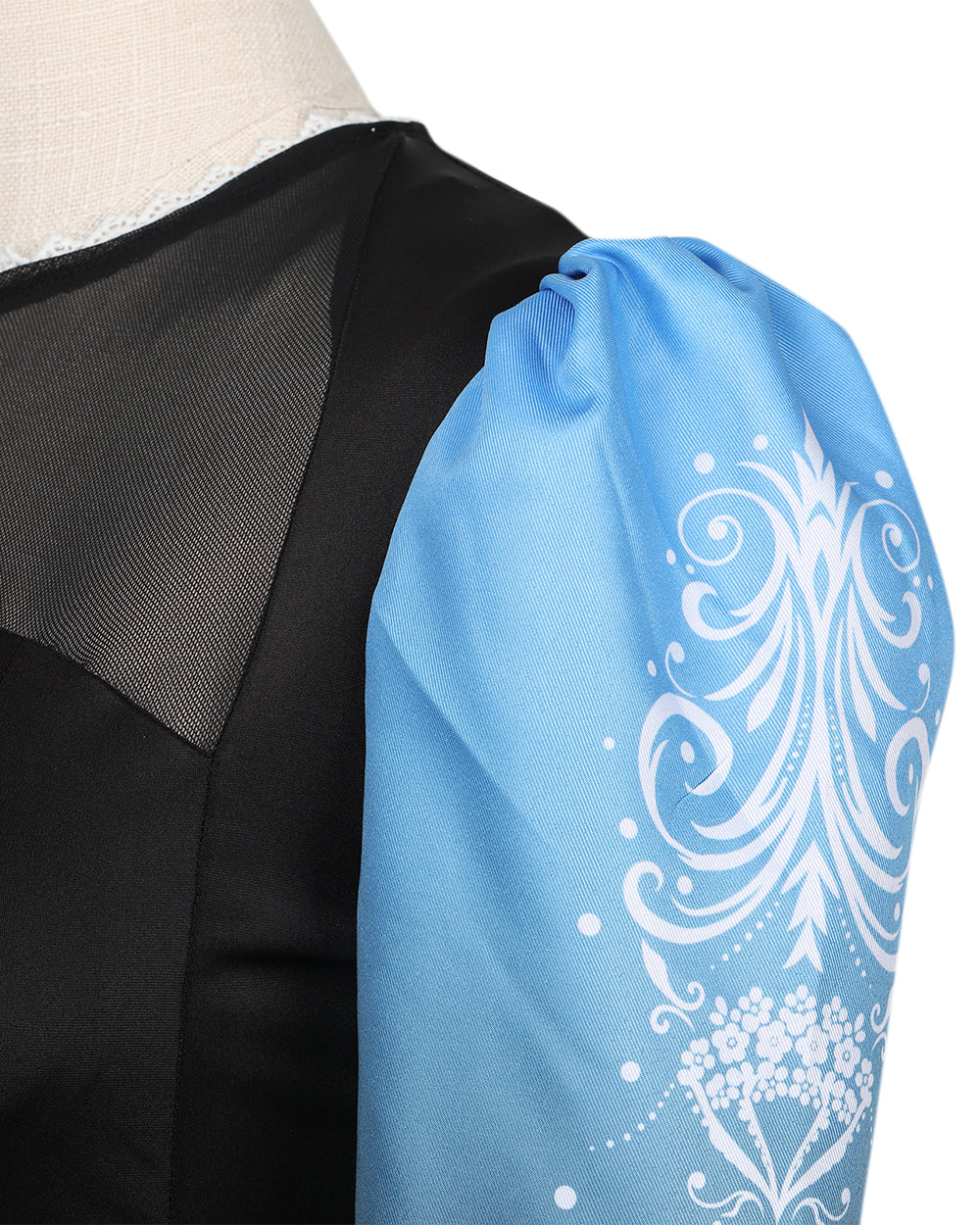 Conjunto de Fantasia de Princesa Degradê Azul