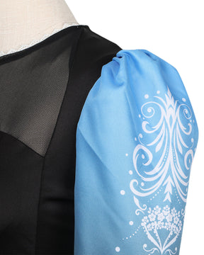 Conjunto de Fantasia de Princesa Degradê Azul