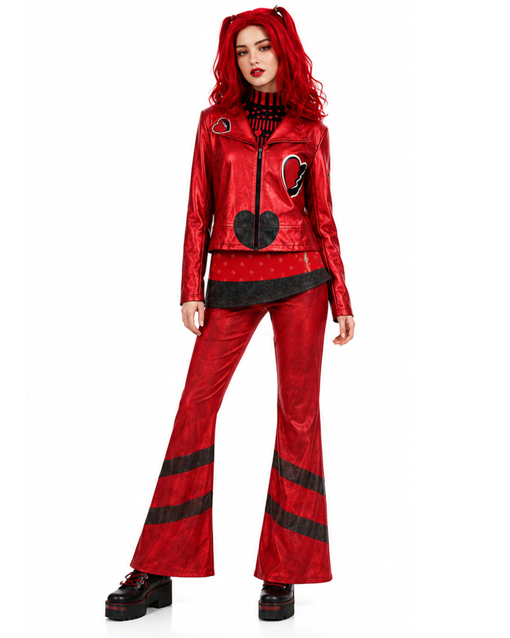 Red Heart-Themed Princess Costume Set