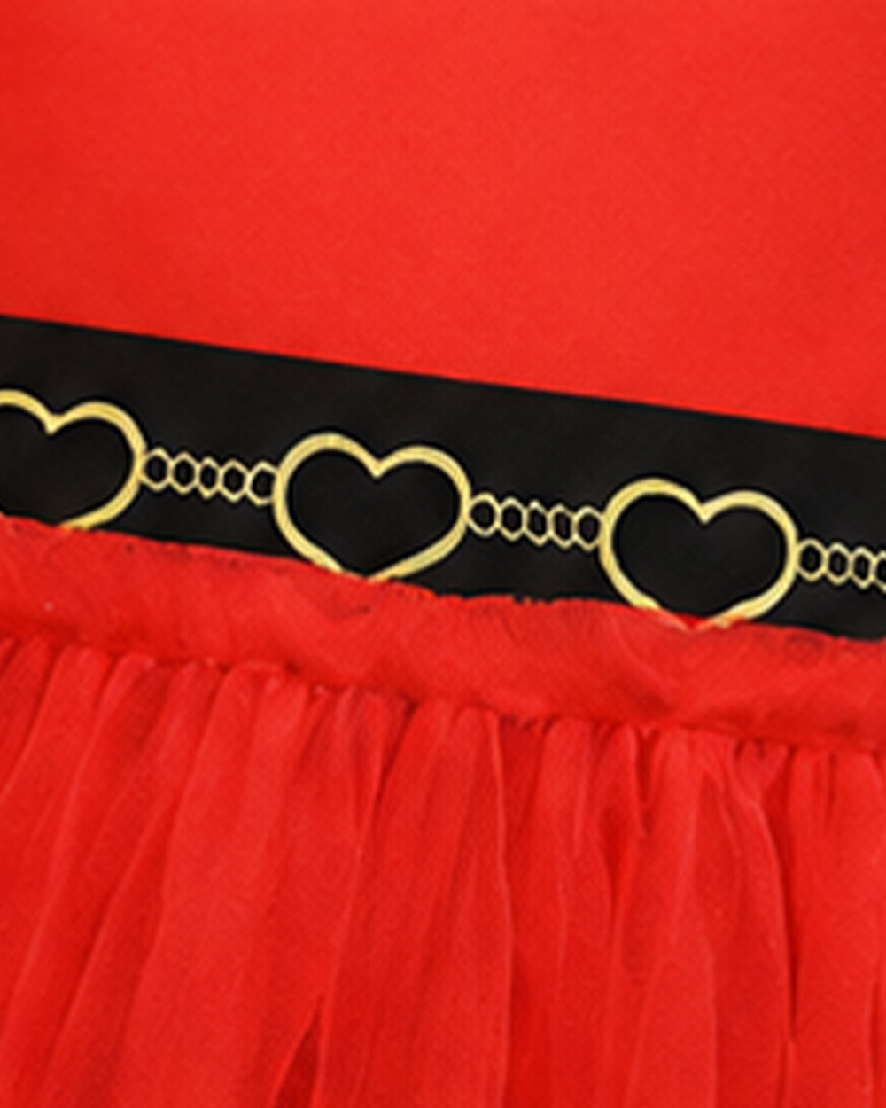 Vestido de Fantasia de Princesa de Copas Vermelhas Infantil