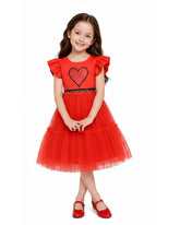 Vestido de Fantasia de Princesa de Copas Vermelhas Infantil
