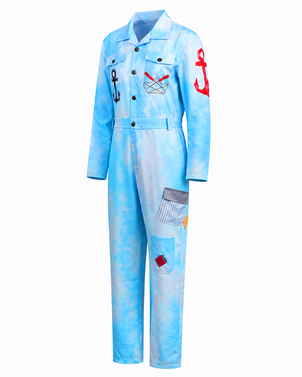 Conjunto de Fantasia de Marinheiro Azul para Adultos e Crianças