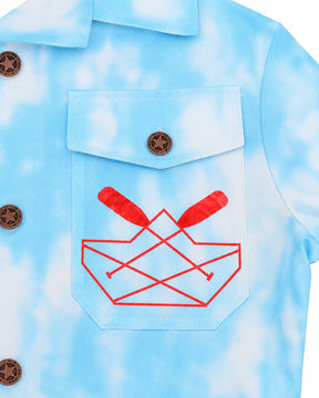 Conjunto de Fantasia de Marinheiro Azul para Adultos e Crianças