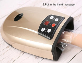 Massageador de Mãos com Aquecimento para Fisioterapia de Artrite Equipamento de Pressoterapia Dispositivo de Massagem de Palma Massageador de Dedos por Compressão de Ar