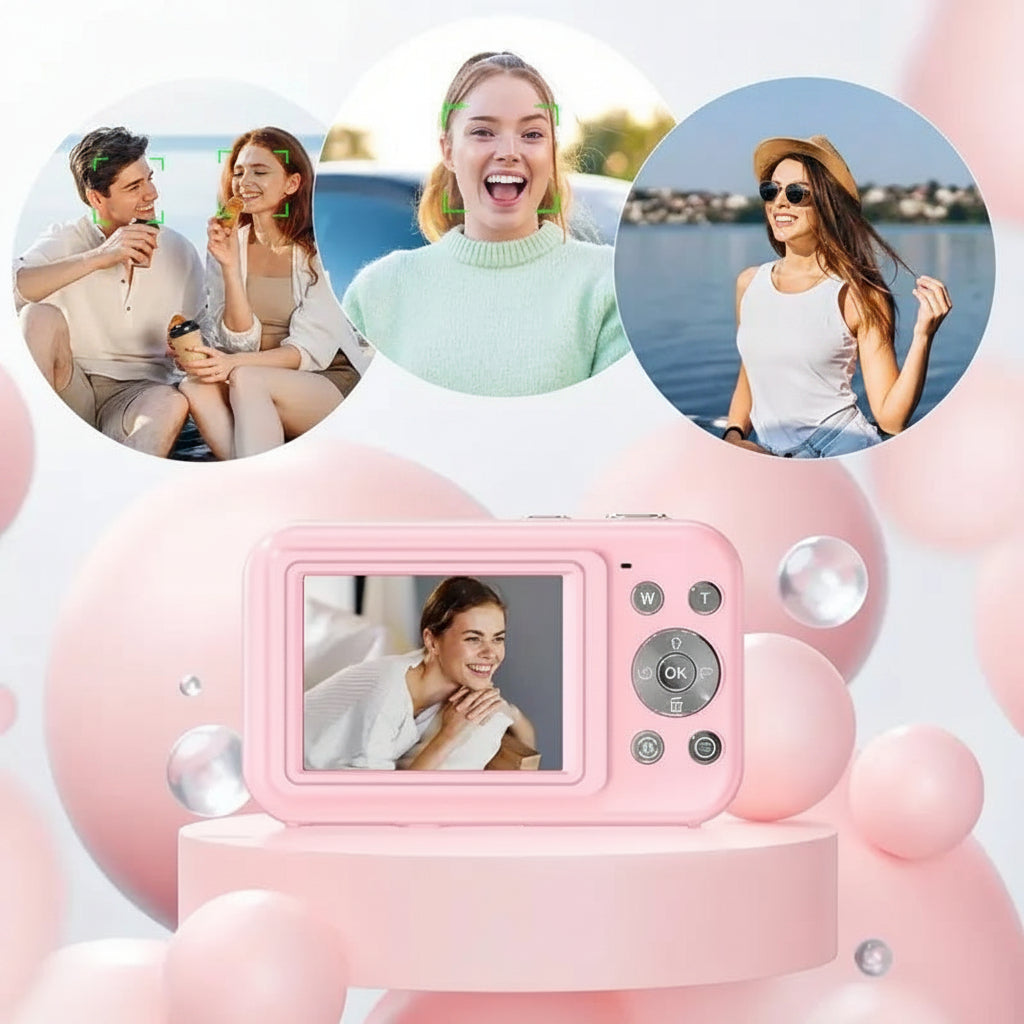 Câmera Digital Vintage Compacta Lente Lcd Portátil
