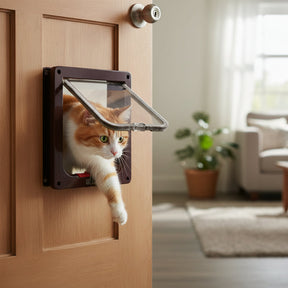 Porta para Cães Porta para Gatos Porta para Pets com Sistema de Travamento de Quatro Vias