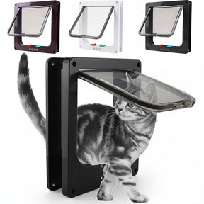 Porta para Cães Porta para Gatos Porta para Pets com Sistema de Travamento de Quatro Vias