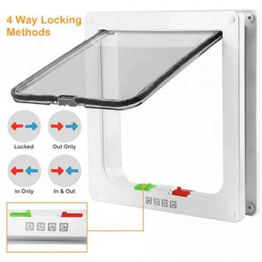 Porta para Cães Porta para Gatos Porta para Pets com Sistema de Travamento de Quatro Vias