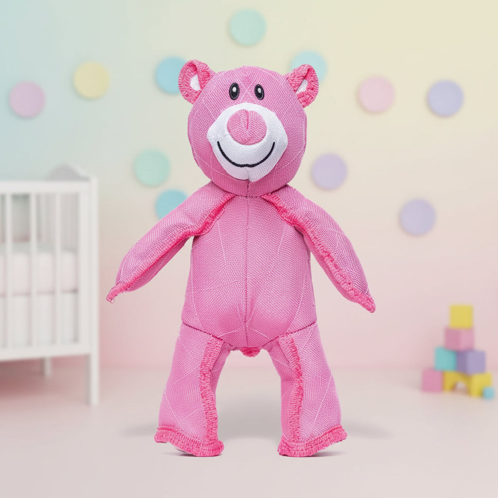 Brinquedo de Pelúcia Durável e Interativo em Formato de Urso para Cães