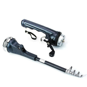 Vara de Pesca Telescópica 134 cm – Molinete Integrado e Design Portátil