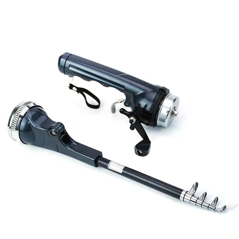 Vara de Pesca Telescópica 134 cm – Molinete Integrado e Design Portátil