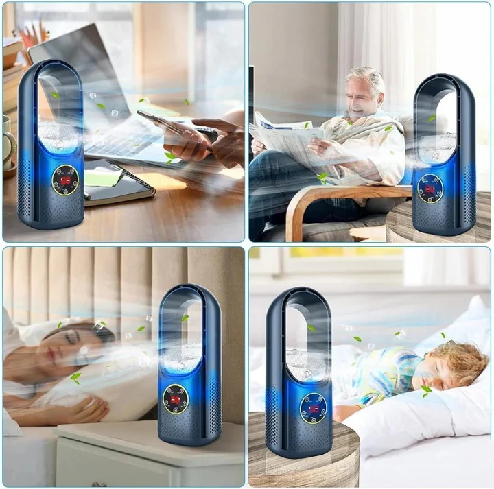 Bladeless Portable Air Conditioner – Silent 3-Speed Personal Cooling