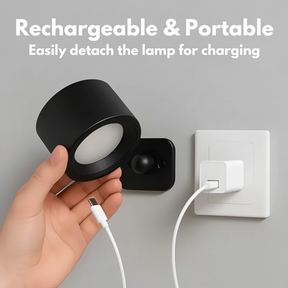 Luminária de Parede LED Recarregável com Suporte Magnético Ajustável