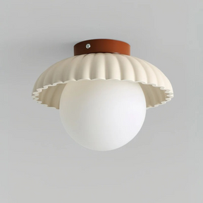 Luminária de Teto para Corredor em Ferro | Plafon Moderno de Vidro e Metal