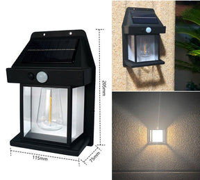 Solar Lantern Wall Light Set of 2 – Motion Sensor &amp; Auto On/Off