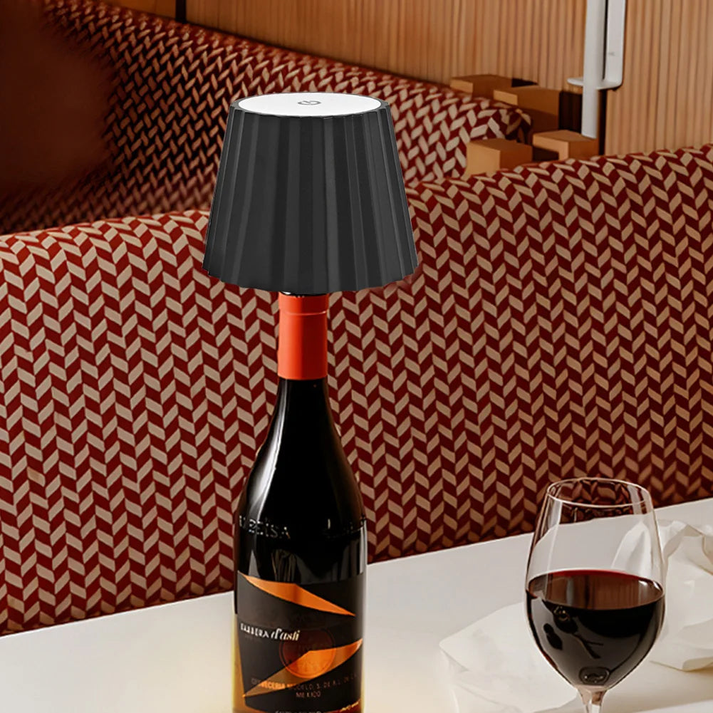 Luminária de Mesa de Garrafa de Vinho