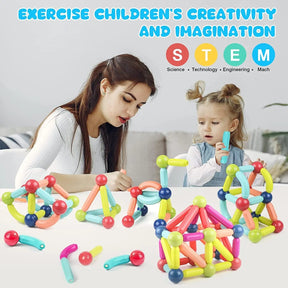 Blocos de Montar Magnéticos | Brinquedos Educativos Montessori