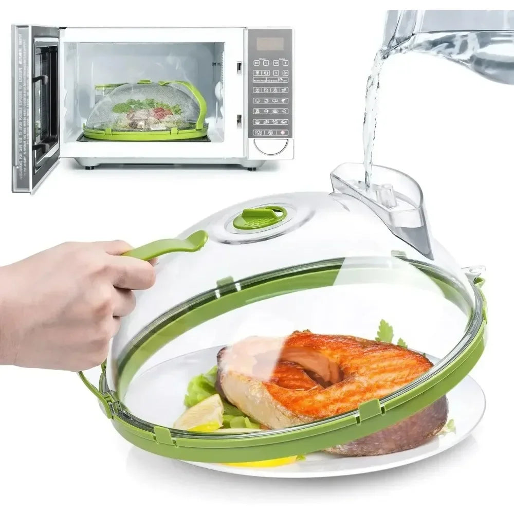 Microwave Food Cover with Water Steamer