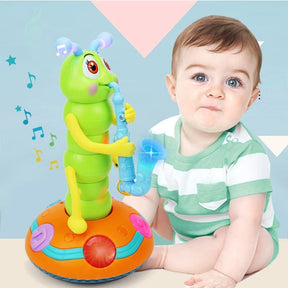 Brinquedo Lagarta Saxofonista Musical Dançante
