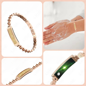 Pulseira Fitness Inteligente – Design de Joia em Aço Inoxidável e Rastreador Bluetooth