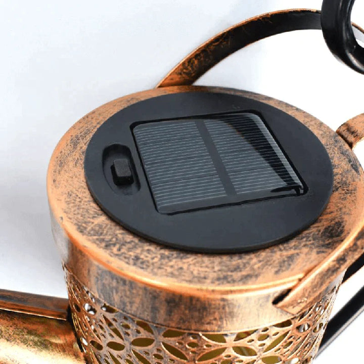 Luminária Solar de Jardim com Design de Regador – Som de Chuva e Decorativa