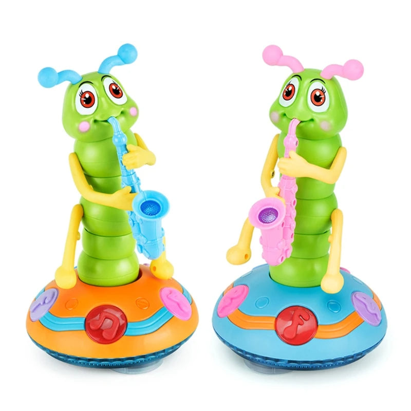 Brinquedo Lagarta Saxofonista Musical Dançante