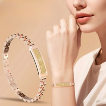 Pulseira Fitness Inteligente – Design de Joia em Aço Inoxidável e Rastreador Bluetooth