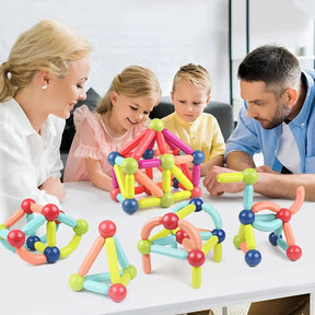 Blocos de Montar Magnéticos | Brinquedos Educativos Montessori