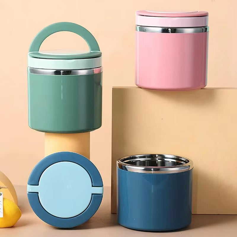 Pote Térmico de Aço Inoxidável – À Prova de Vazamentos, 630ml ou 1000ml & Livre de BPA