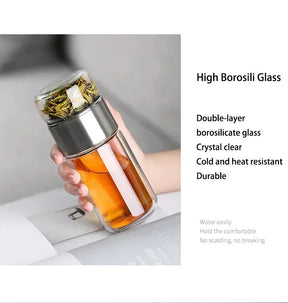 430ml Borosilicate Glass Double Layer Tea Infuser