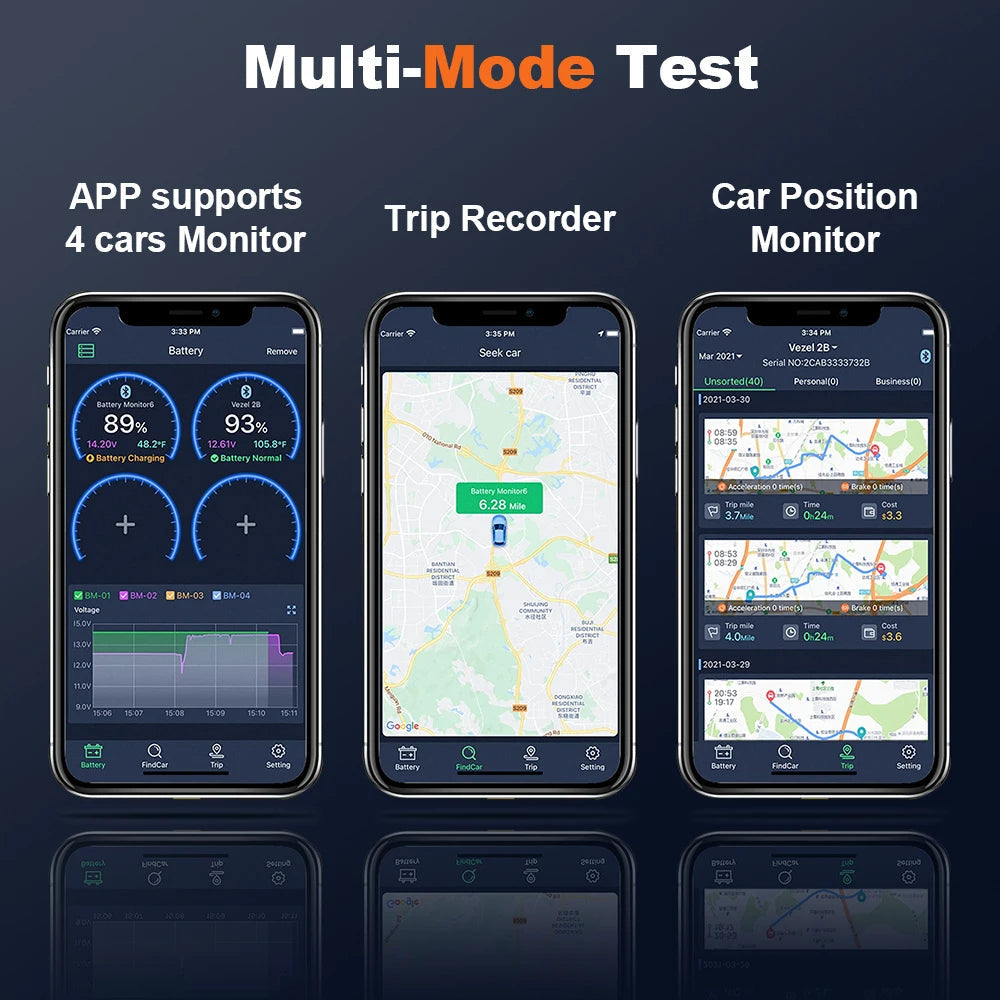 Car Battery Tester with Bluetooth Monitoring