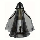 Women’s Layered Tulle Hooded Witch Cape
