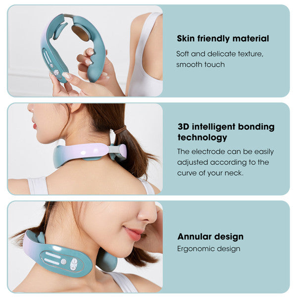Massageador EMS de Pontos de Acupuntura para Linfática Cervical