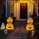Collapsible Lighted Halloween Pumpkin Decoration, Indoor and Outdoor