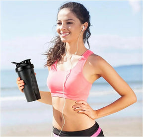 Coqueteleira de 600ml à prova de vazamentos com mixer