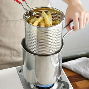 1200ML Deep Fryer Pot with Strainer