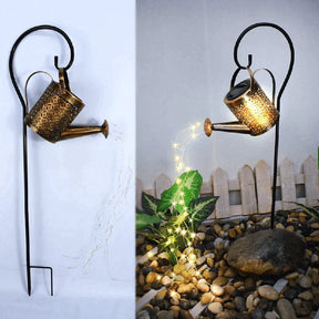 Luminária Solar de Jardim com Design de Regador – Som de Chuva e Decorativa