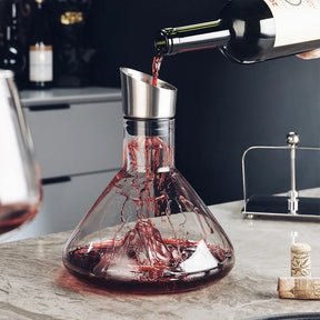 Wine Decanter with Aerator – 1500ml Crystal Glass for Red & White Wine