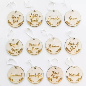 Names Of Jesus Jesus Advent Ornaments Christmas Hanging Decoration