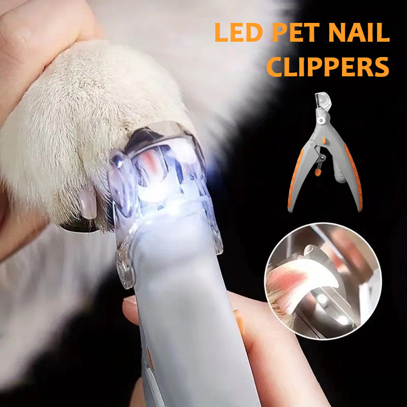 Alicate de unha para pets com luz de LED – Lâmina de aço inoxidável substituível
