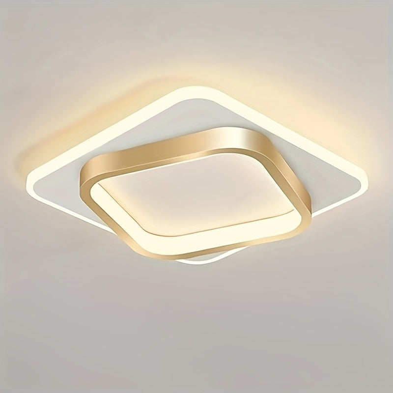 Luminária de Teto LED Quadrada Moderna | Plafon Geométrico Minimalista