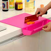 Tábua de Corte 2 em 1 com Recipiente de Armazenamento | Tábua de Cozinha Portátil e Suporte para Alimentos
