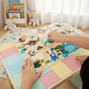 Brinquedo Educativo para Crianças Pequenas Labirinto de Dinossauro para Habilidades Motoras Finas