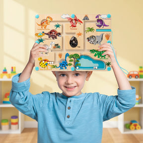 Brinquedo Educativo para Crianças Pequenas Labirinto de Dinossauro para Habilidades Motoras Finas