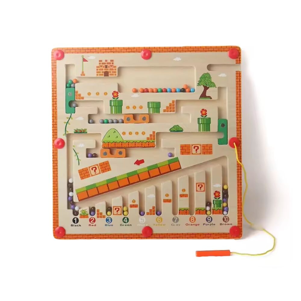 Brinquedo Educativo para Crianças Pequenas Labirinto Magnético de Habilidades Motoras Finas