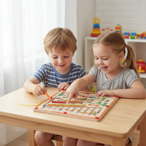 Brinquedo Educativo para Crianças Pequenas Labirinto Magnético de Habilidades Motoras Finas