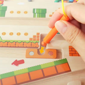 Brinquedo Educativo para Crianças Pequenas Labirinto Magnético de Habilidades Motoras Finas