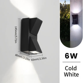 Luminária de Parede Externa LED Moderna | Iluminação Decorativa à Prova d'Água 3W / 6W